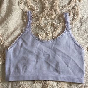Lavender Lace Crop Tank